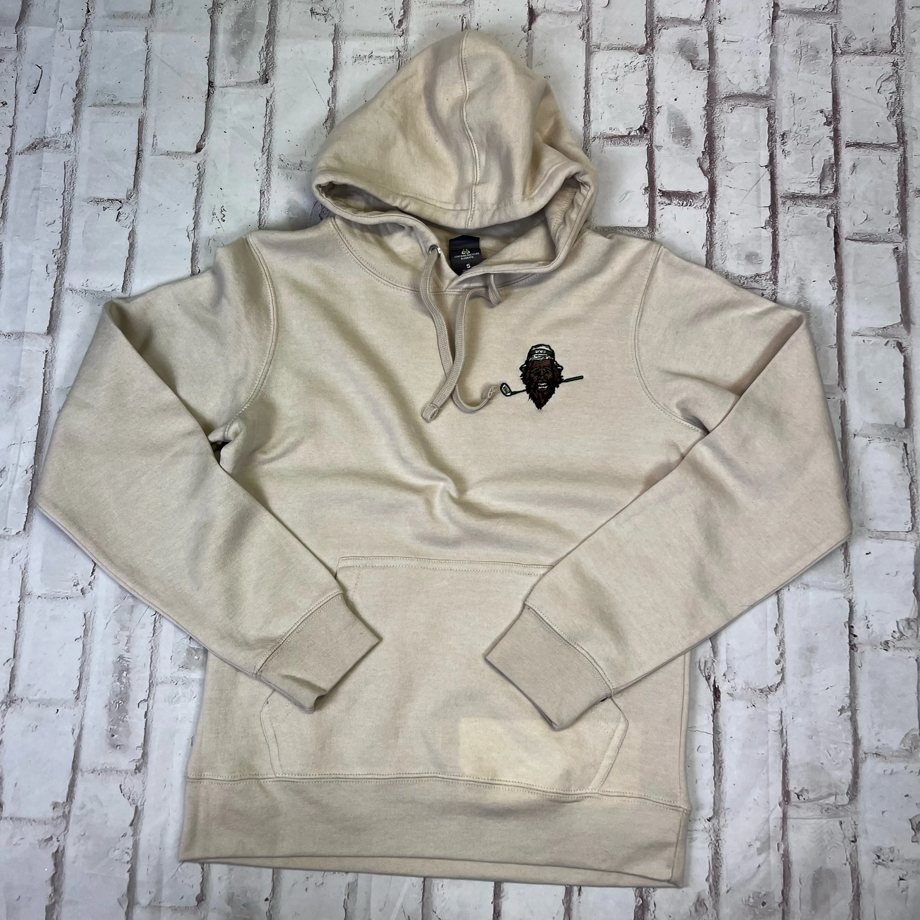 Hammer Down Golf Club "Hack Sasquatch Embroidered" Hoodie Sweatshirt - Oyster