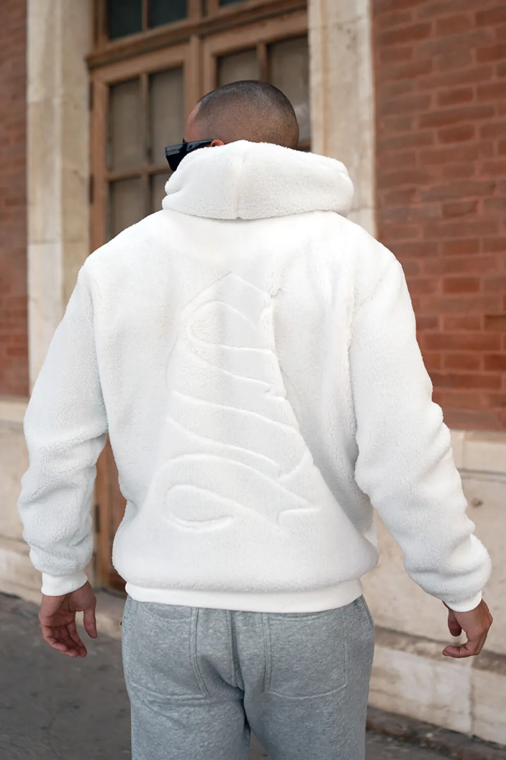 Ikon Borg Hoodie - White