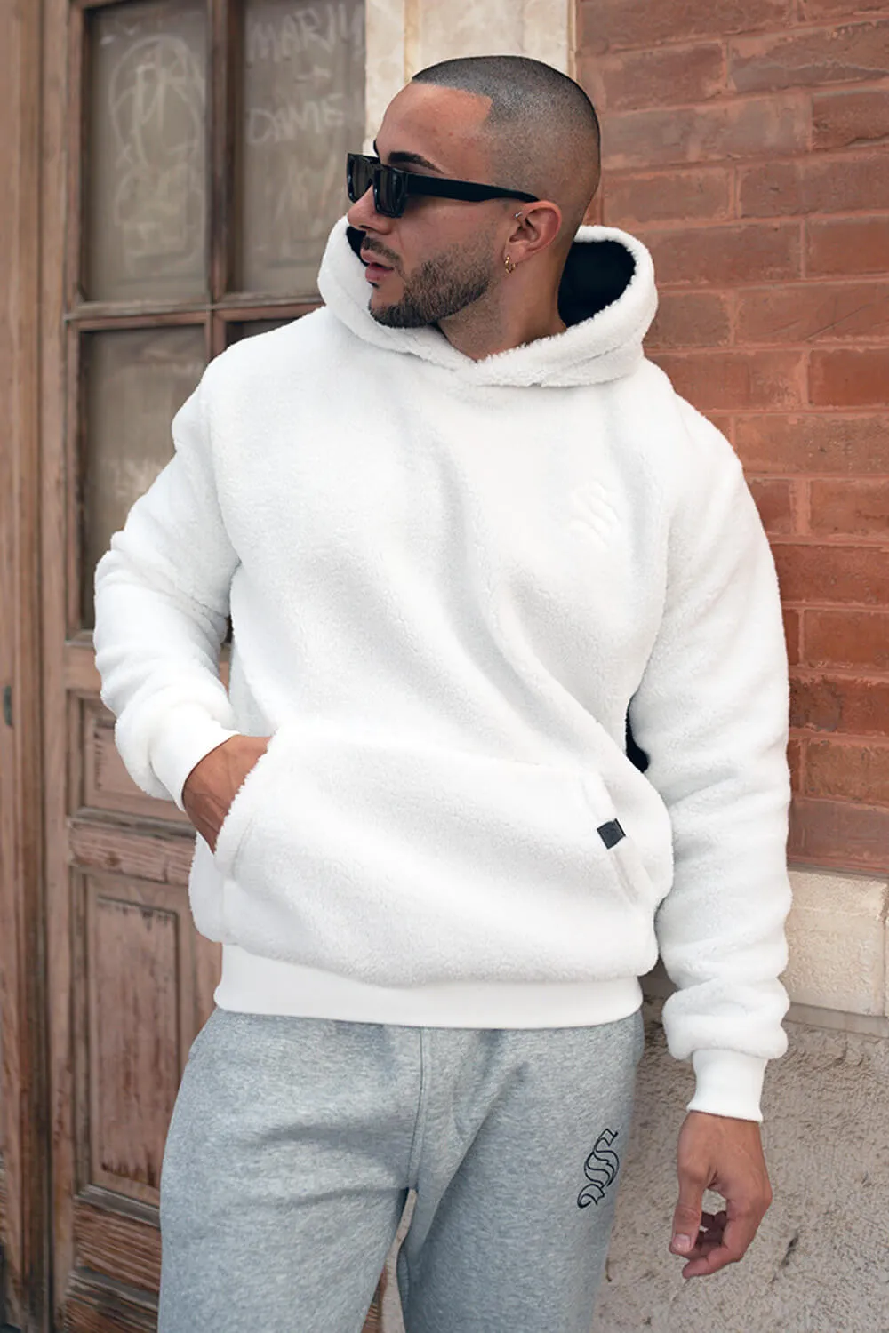 Ikon Borg Hoodie - White