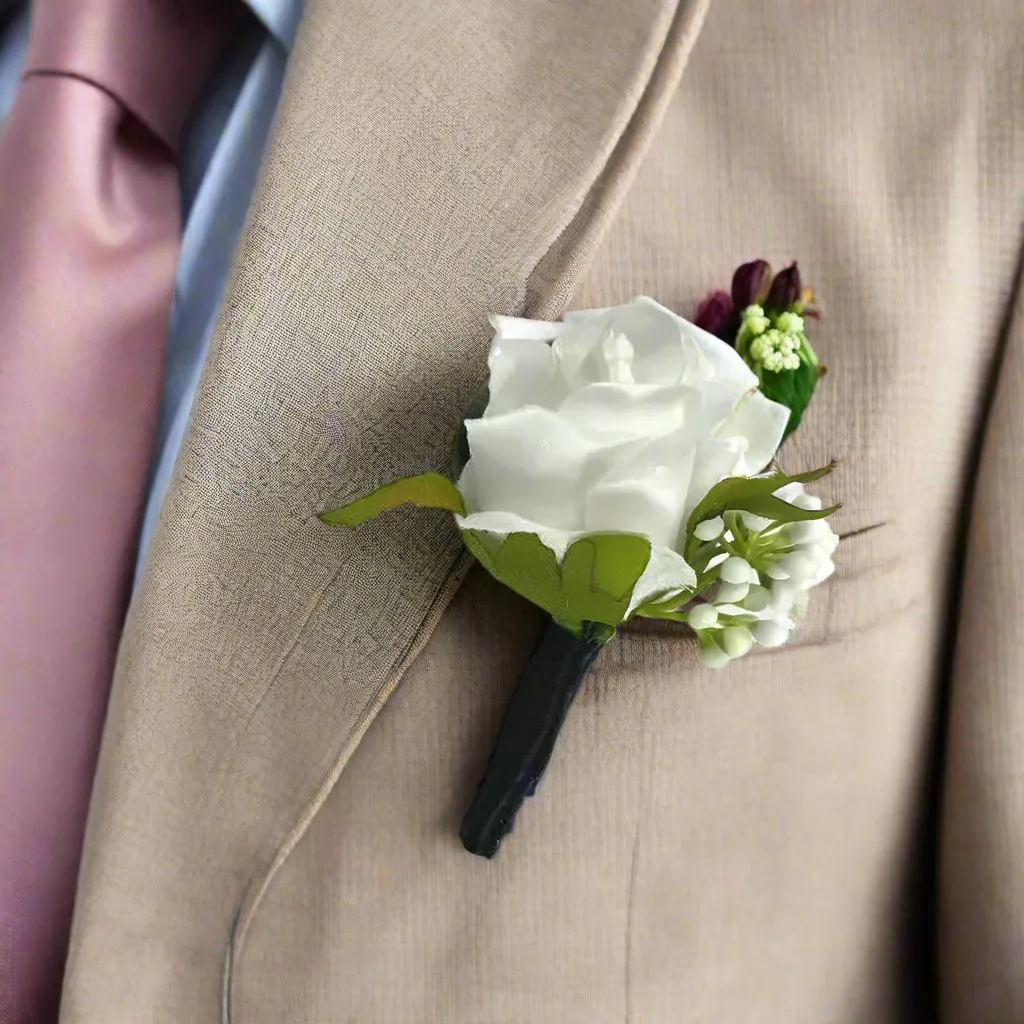 Ivory and Black Artificial Wedding Bridal Bouquet