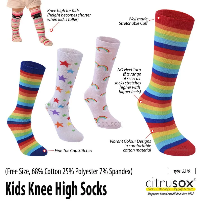 Kids Knee High Cotton Socks