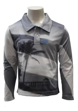 Kids Sun Protective Long Sleeve Shirt - Orca