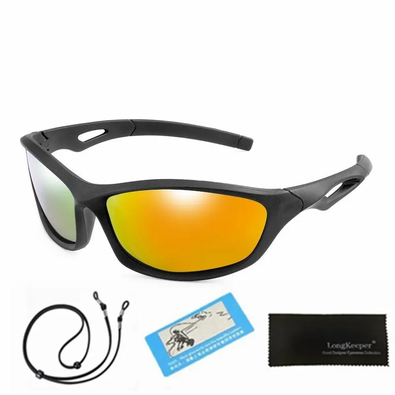 Kids Unisex Polarised Flexible Mirror Sunglasses With Rope