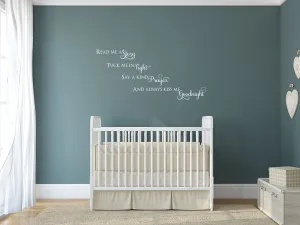 Kiss Me Goodnight Wall Decal