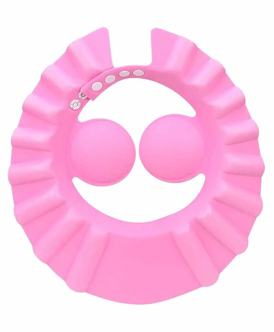 Kuber Industries Soft Adjustable Visor Hat Safe Shampoo Shower Bathing Protection Bath Cap for Toddler, Baby, Kids, Children-Pack of 3 (Pink)-HS_38_KUBMART21351