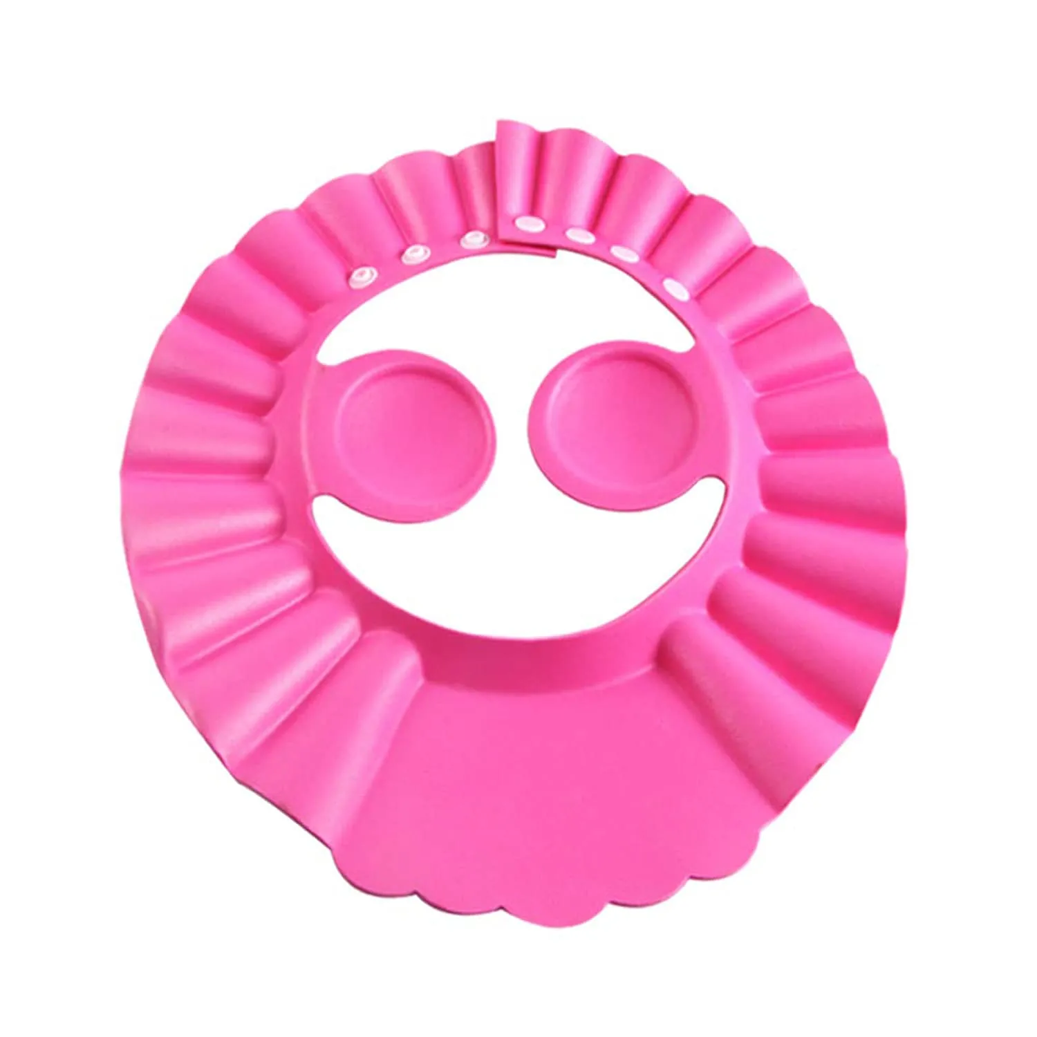 Kuber Industries Soft Adjustable Visor Hat Safe Shampoo Shower Bathing Protection Bath Cap for Toddler, Baby, Kids, Children-Pack of 3 (Pink)-HS_38_KUBMART21351