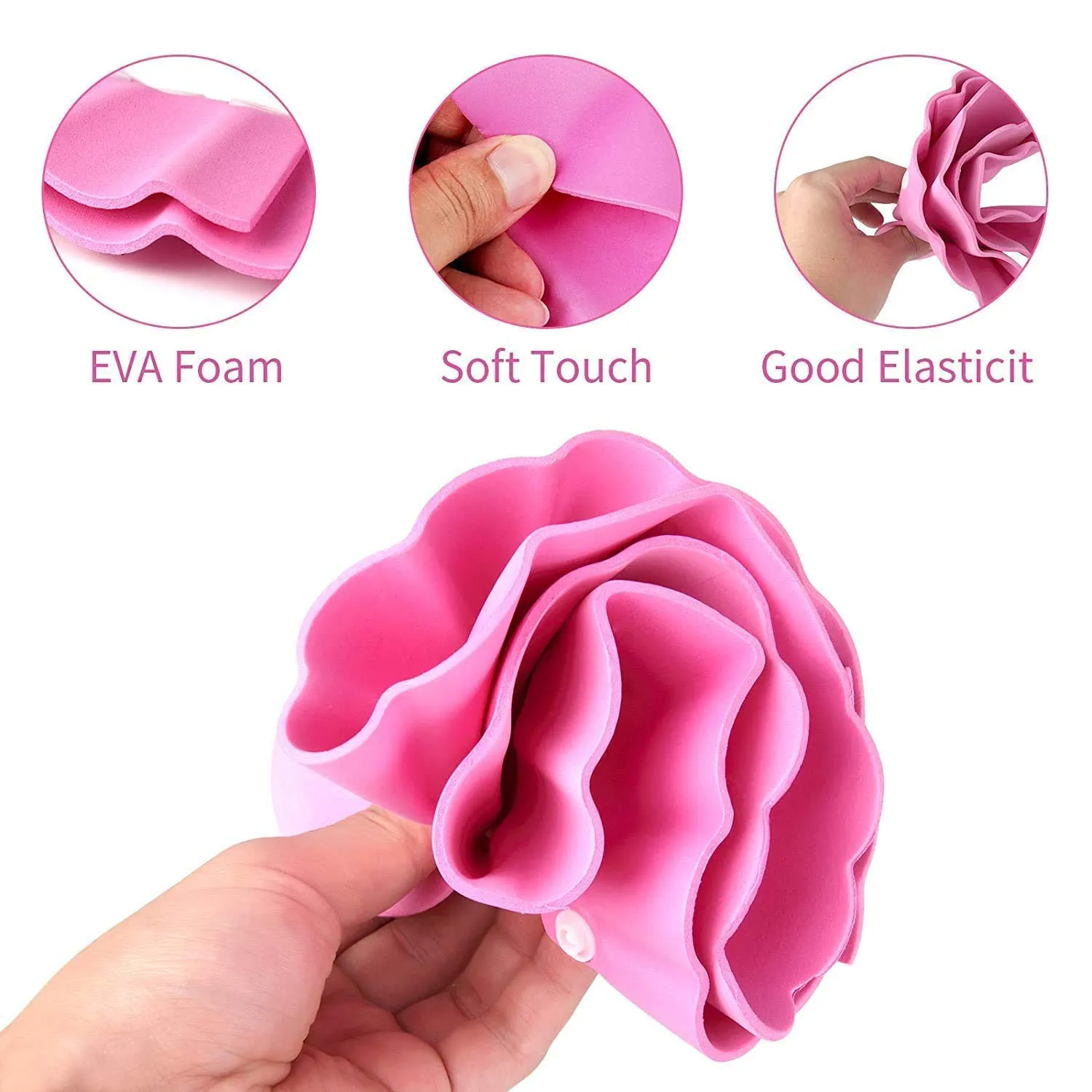 Kuber Industries Soft Adjustable Visor Hat Safe Shampoo Shower Bathing Protection Bath Cap for Toddler, Baby, Kids, Children-Pack of 3 (Pink)-HS_38_KUBMART21351