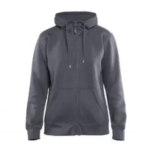Ladies&#x20;Hoodie&#x20;With&#x20;Full&#x20;Zipper&#x20;3395&#x20;Grijs&#x20;-&#x20;Bl&#xE5;kl&#xE4;der