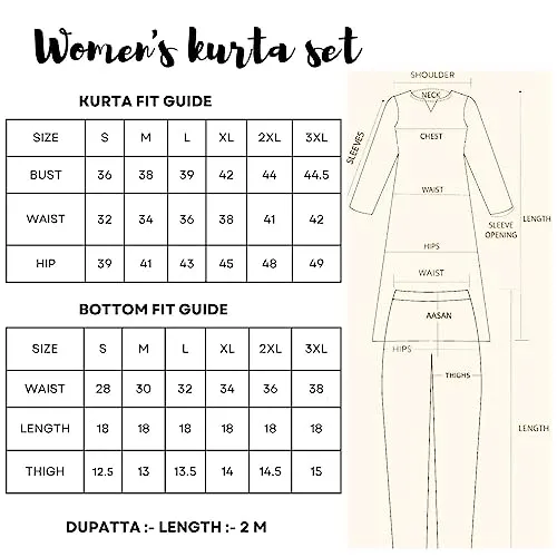 Leriya Fashion Kurta Set with Dupatta for Women | Women Kurta | Women Kurta Sets with Plazo | Women Kurta Pant Set with Dupatta | Women Kurta Pant Set Women Kurti Set with Pant (X-Large, Blue)