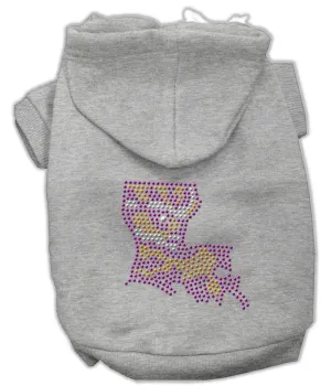 Louisiana Rhinestone Hoodie Grey Xl (16)