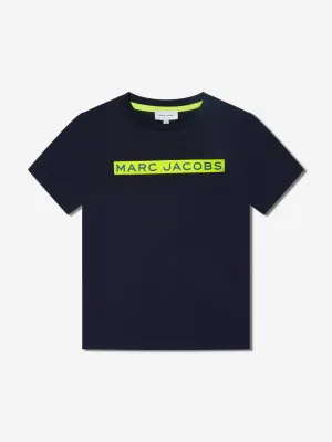 MARC JACOBS Boys Organic Cotton Logo T-Shirt in Navy