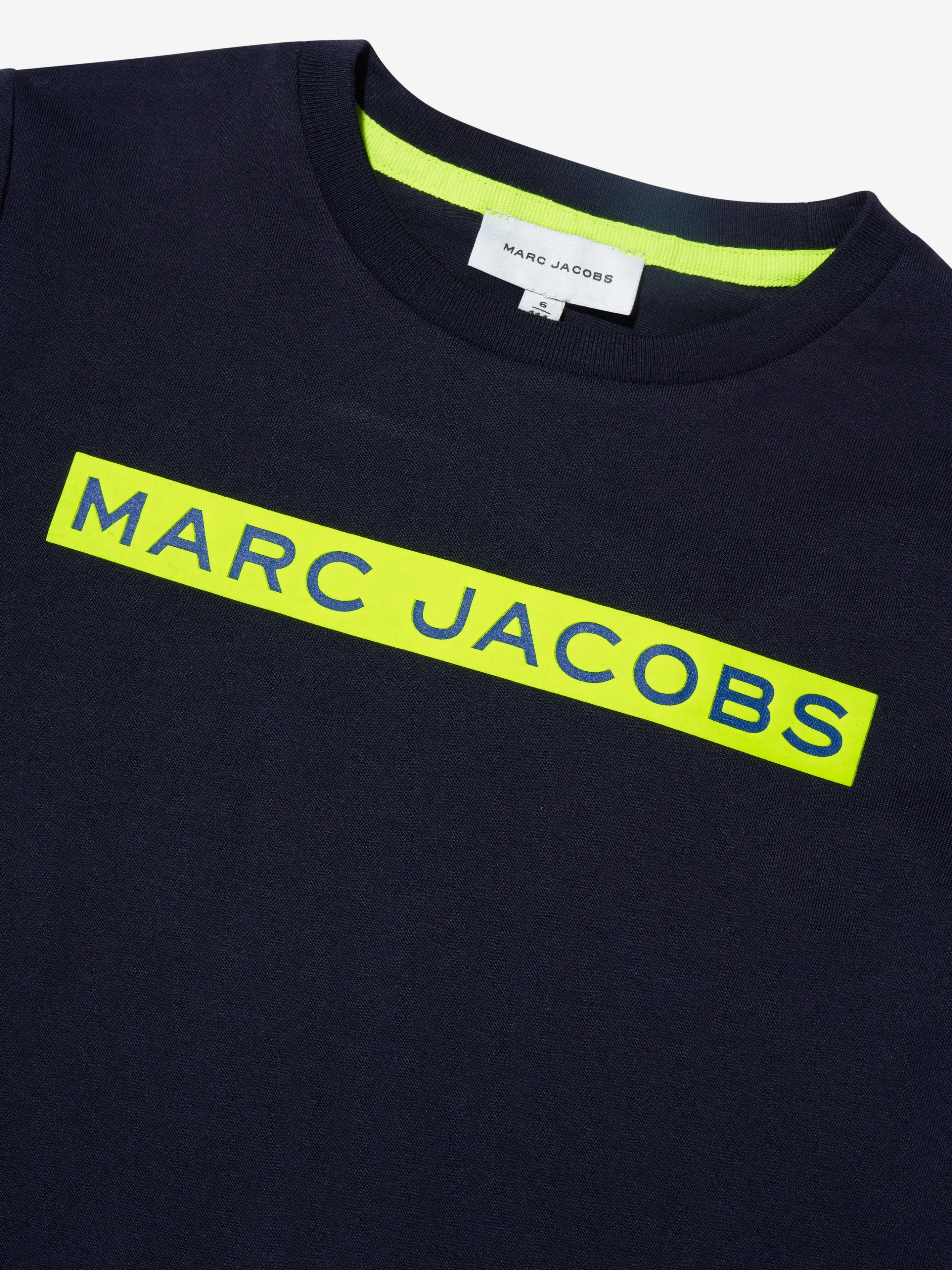 MARC JACOBS Boys Organic Cotton Logo T-Shirt in Navy
