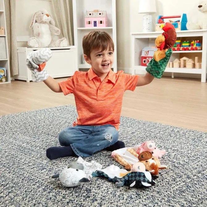 Melissa and Doug Barn Buddies Hand Puppets (6 Pc)
