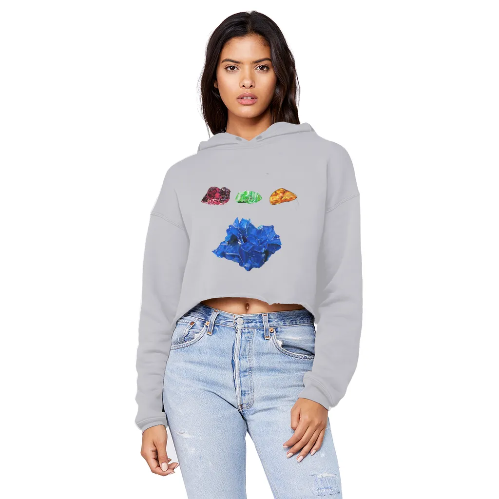 Minerals Unisex Cropped Raw Edge Boyfriend Hoodie