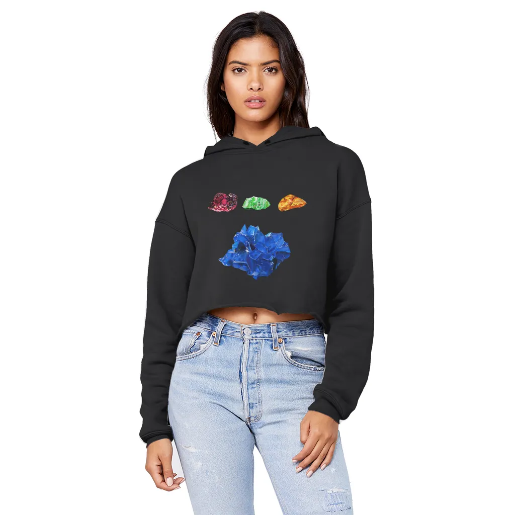 Minerals Unisex Cropped Raw Edge Boyfriend Hoodie