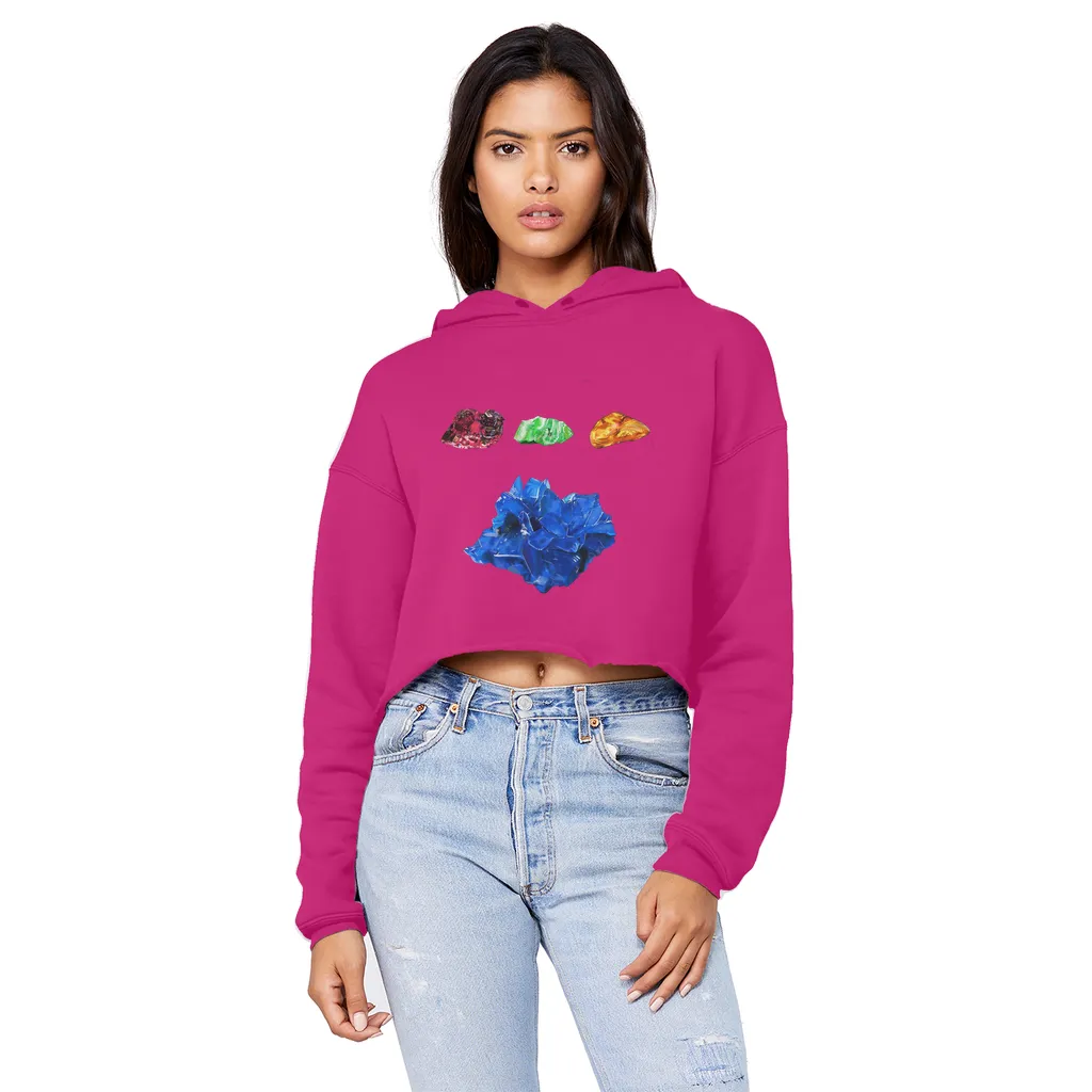 Minerals Unisex Cropped Raw Edge Boyfriend Hoodie