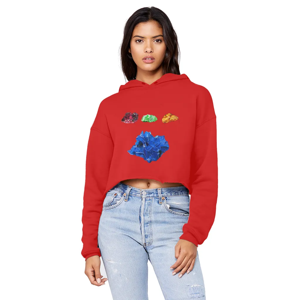 Minerals Unisex Cropped Raw Edge Boyfriend Hoodie