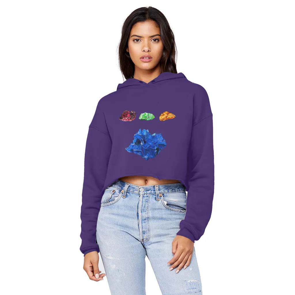 Minerals Unisex Cropped Raw Edge Boyfriend Hoodie