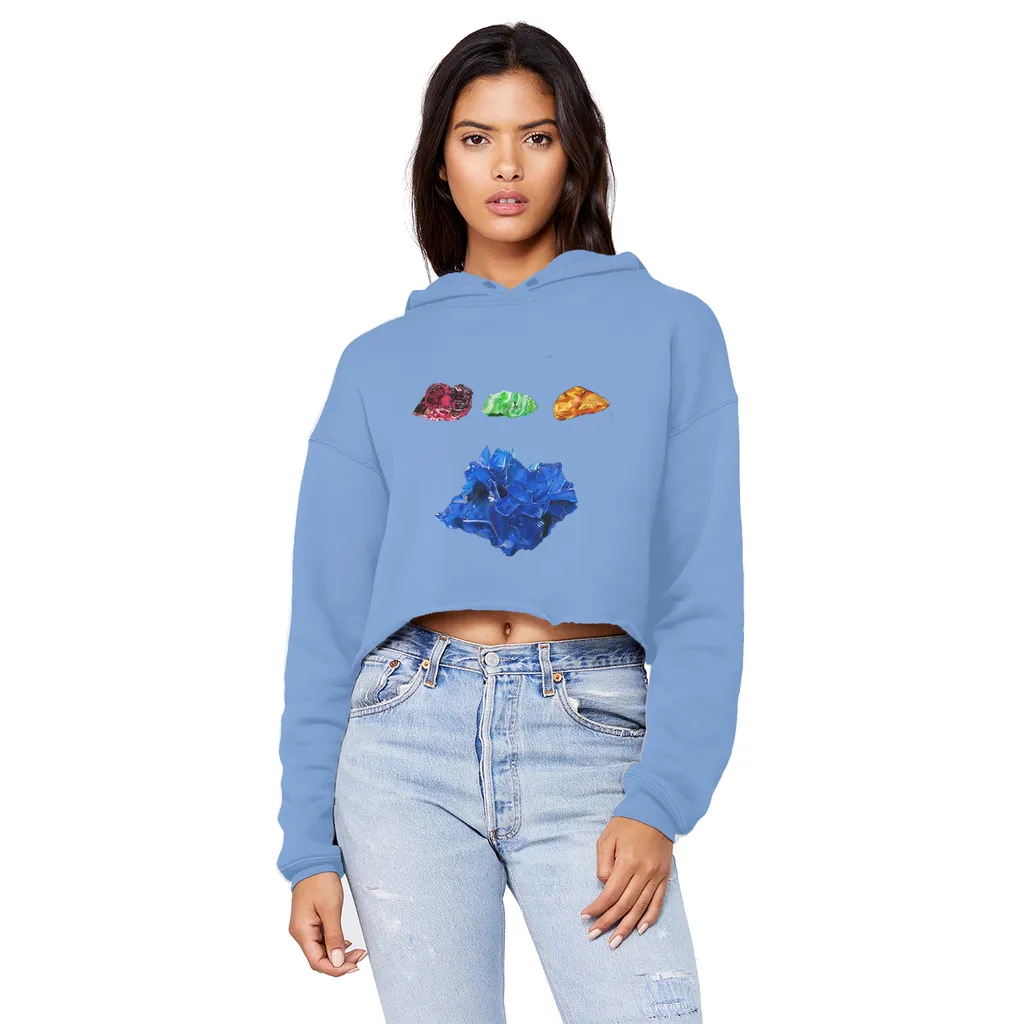 Minerals Unisex Cropped Raw Edge Boyfriend Hoodie