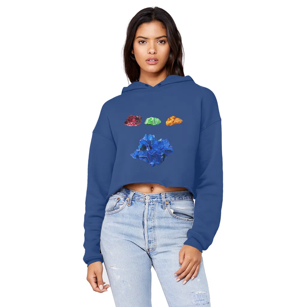 Minerals Unisex Cropped Raw Edge Boyfriend Hoodie