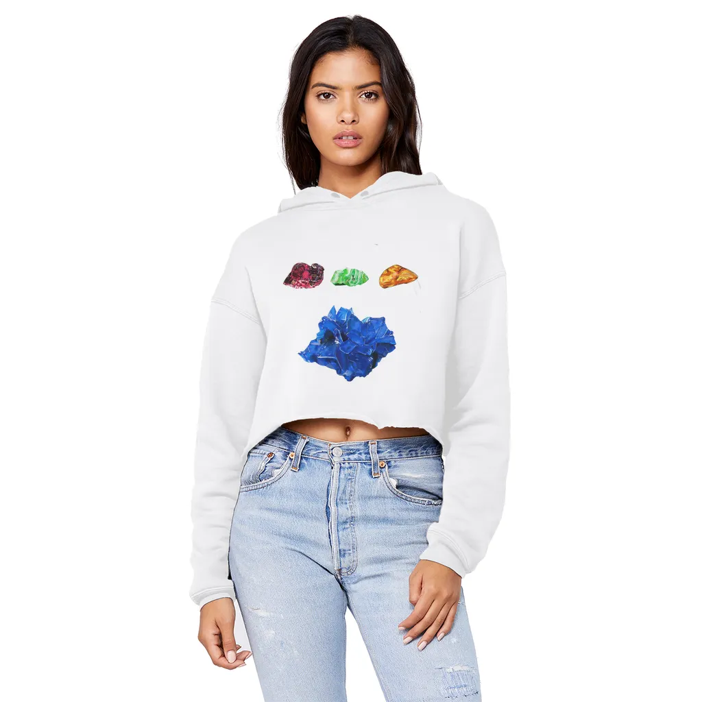 Minerals Unisex Cropped Raw Edge Boyfriend Hoodie