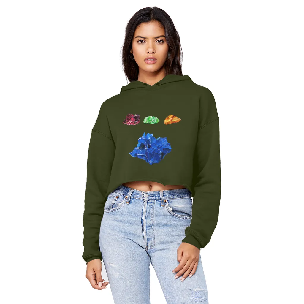Minerals Unisex Cropped Raw Edge Boyfriend Hoodie
