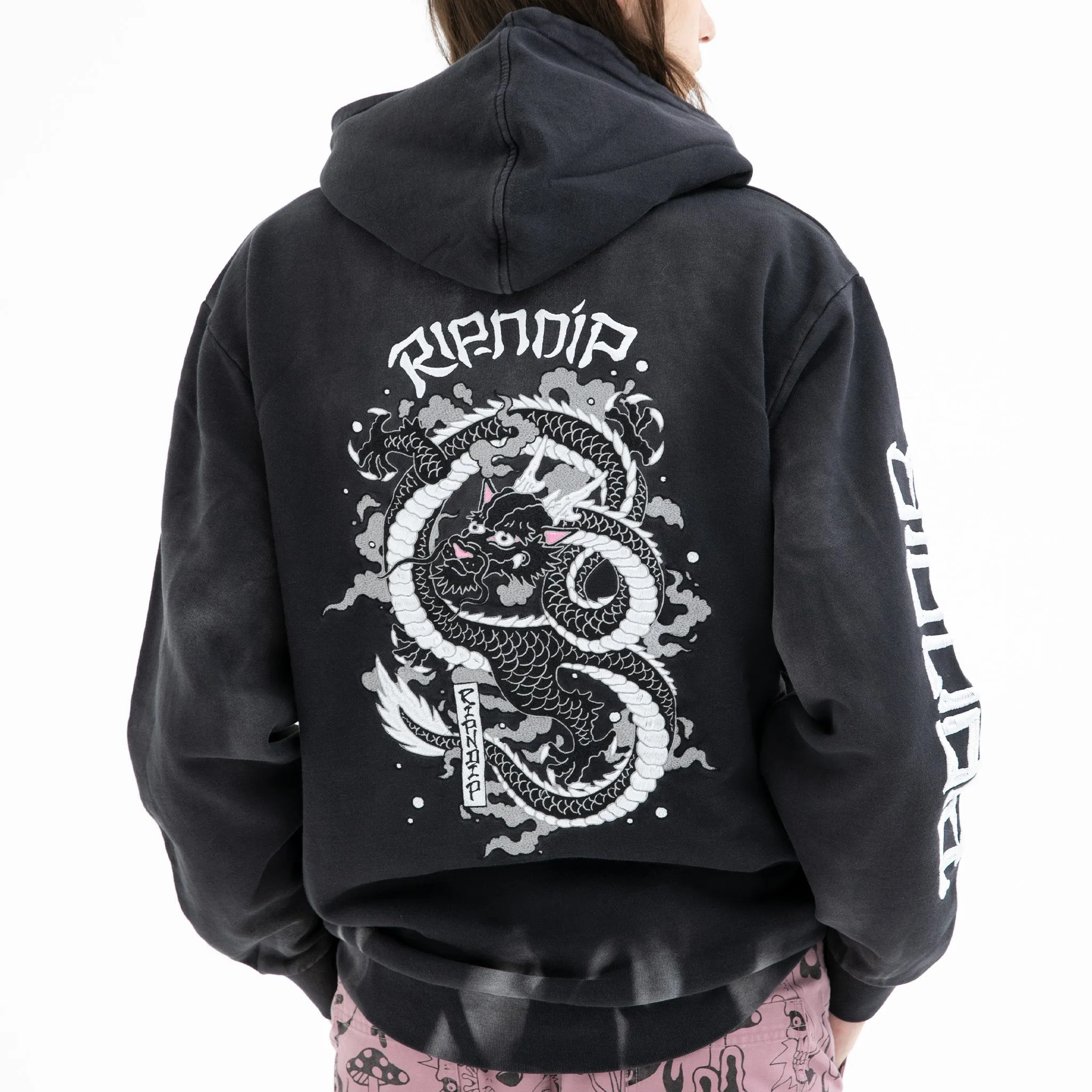 Mystic Jerm Hoodie (Black Faded Wash)