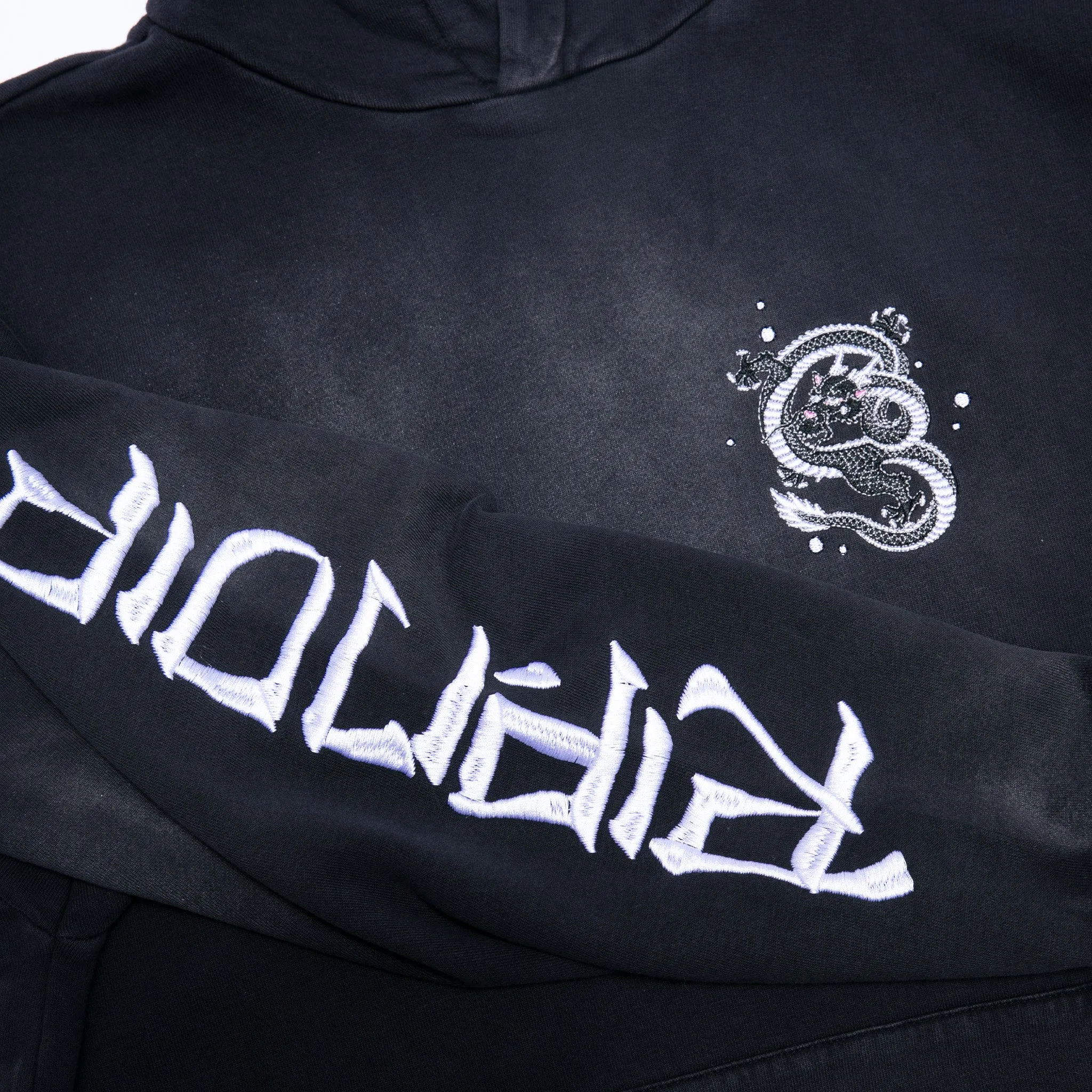 Mystic Jerm Hoodie (Black Faded Wash)