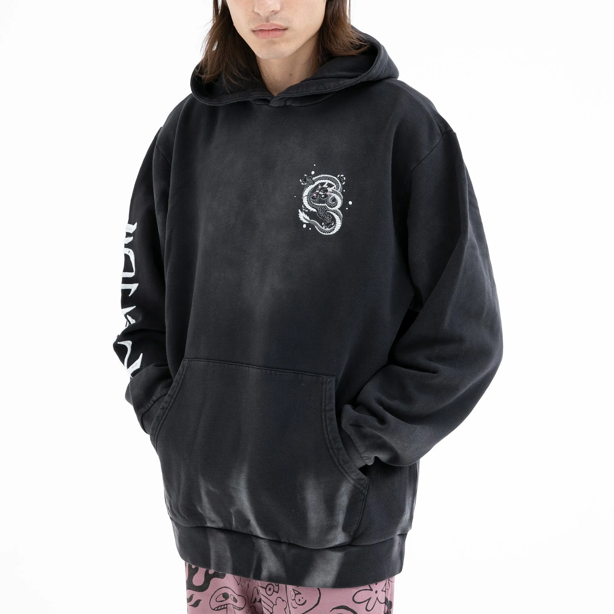 Mystic Jerm Hoodie (Black Faded Wash)