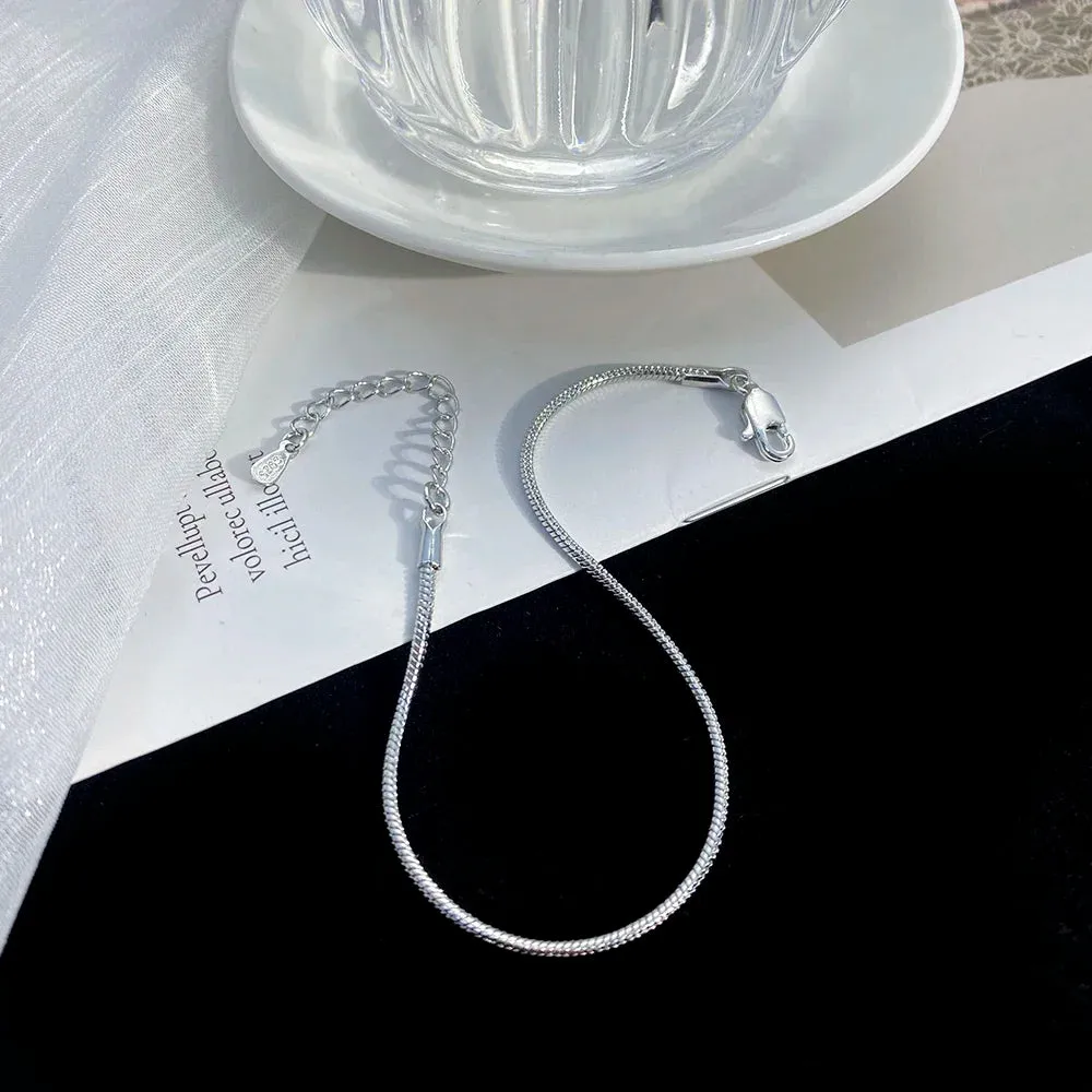 New Romantic Couple Bracelet Couple Style Snake Bone Simple Vegetarian Chain Valentine's Day Gift Male and Female Boho Evil Eye