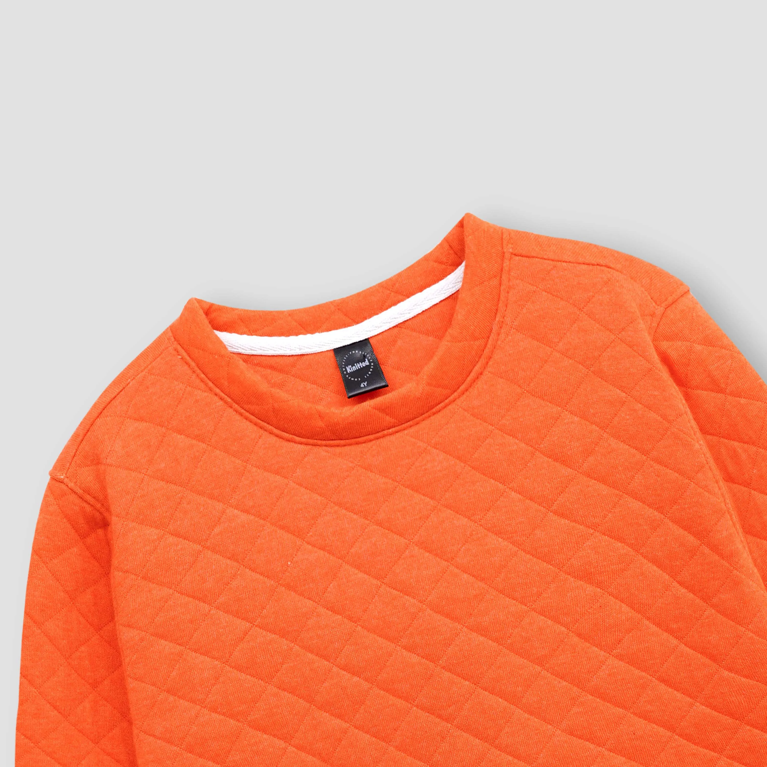 Orange quilting Sweatshirt for Kids