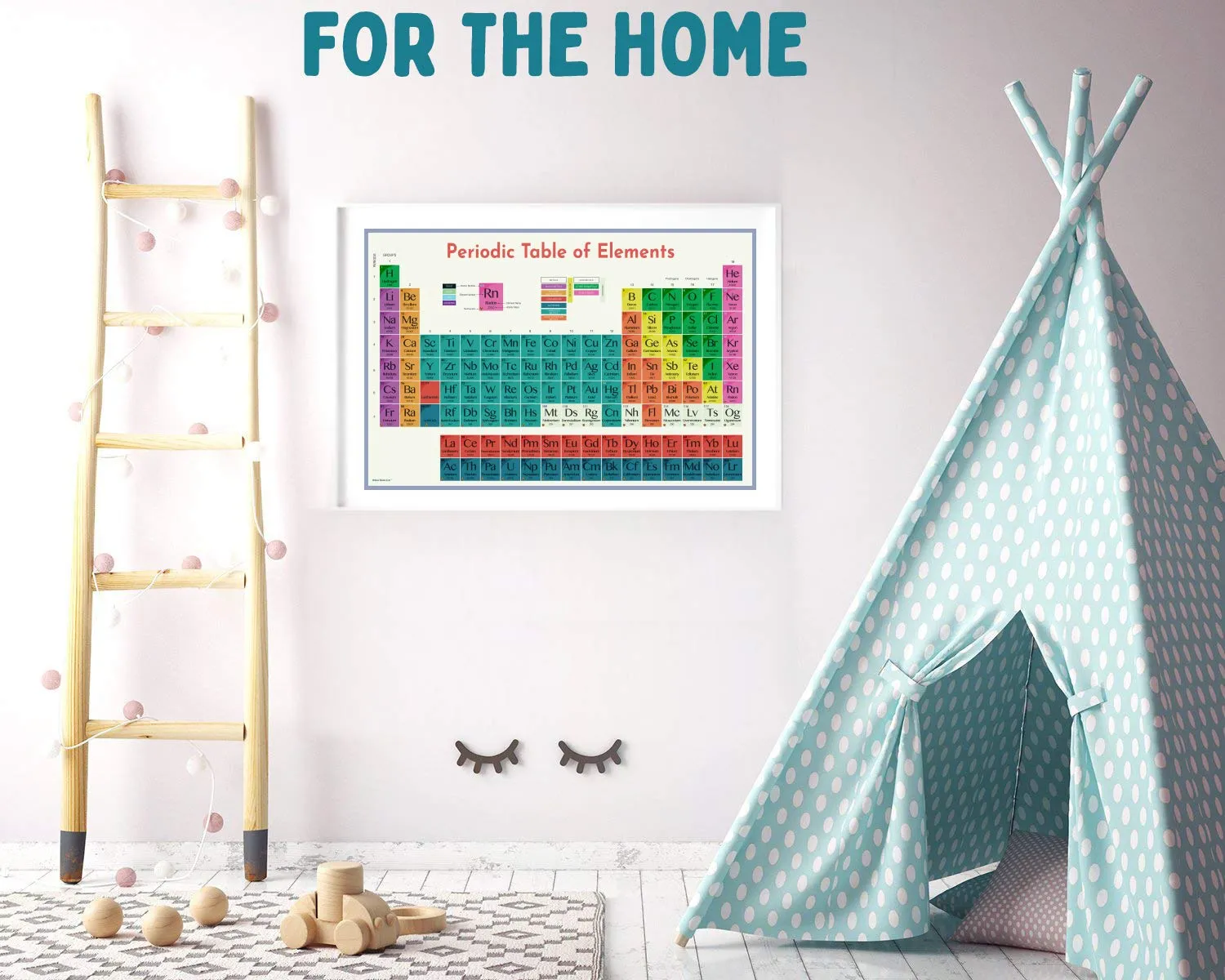 Periodic Table of Elements Poster - Large Periodic Table Poster 2 Pack is 16x24 inch, Dry