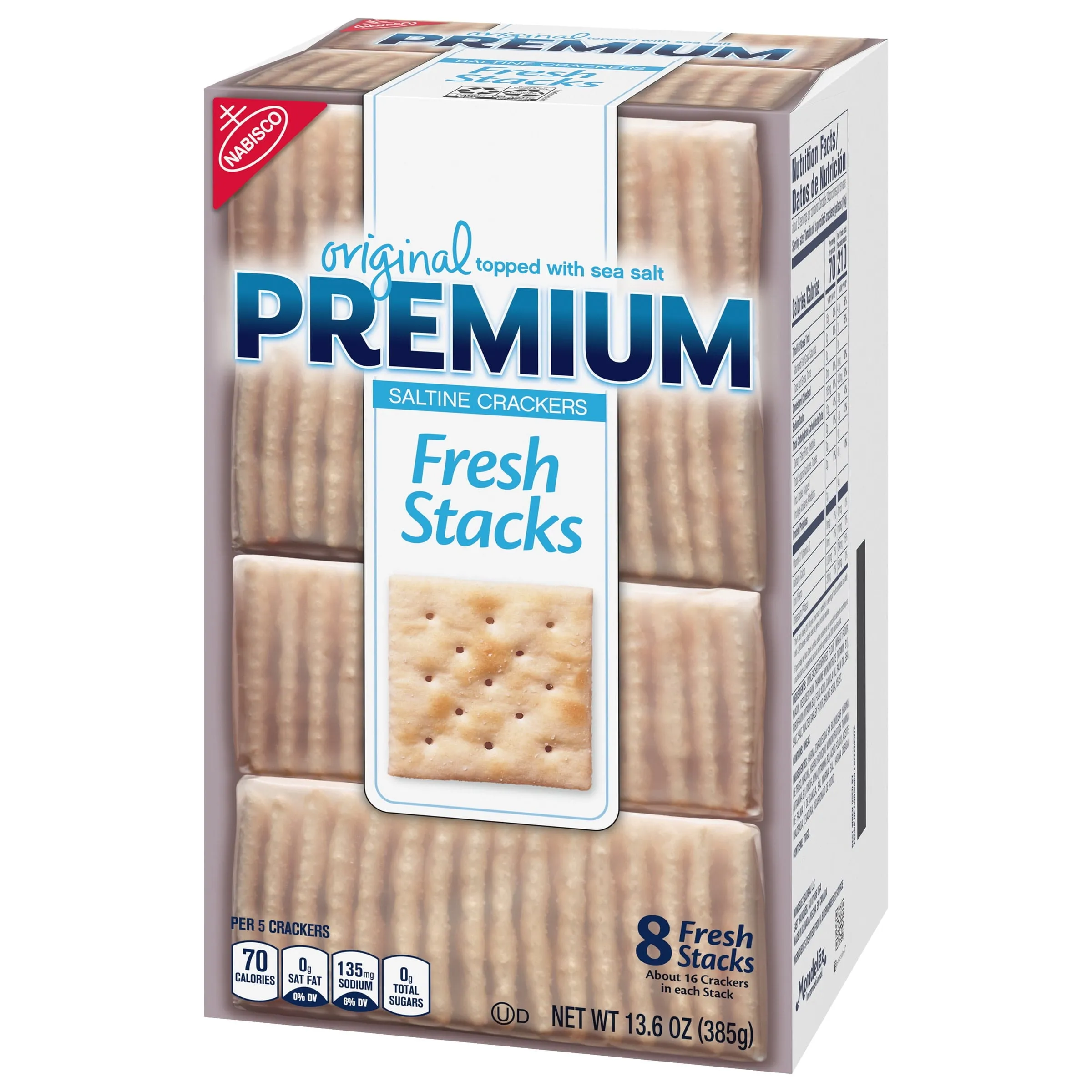 Premium Original Fresh Stacks Saltine Crackers, 13.6 oz