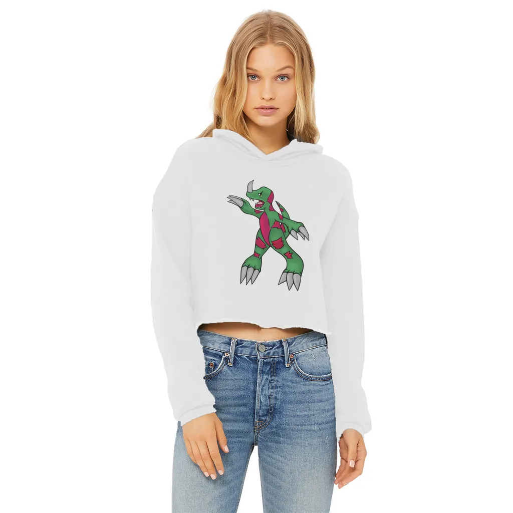 Recgor Ladies Cropped Raw Edge Hoodie