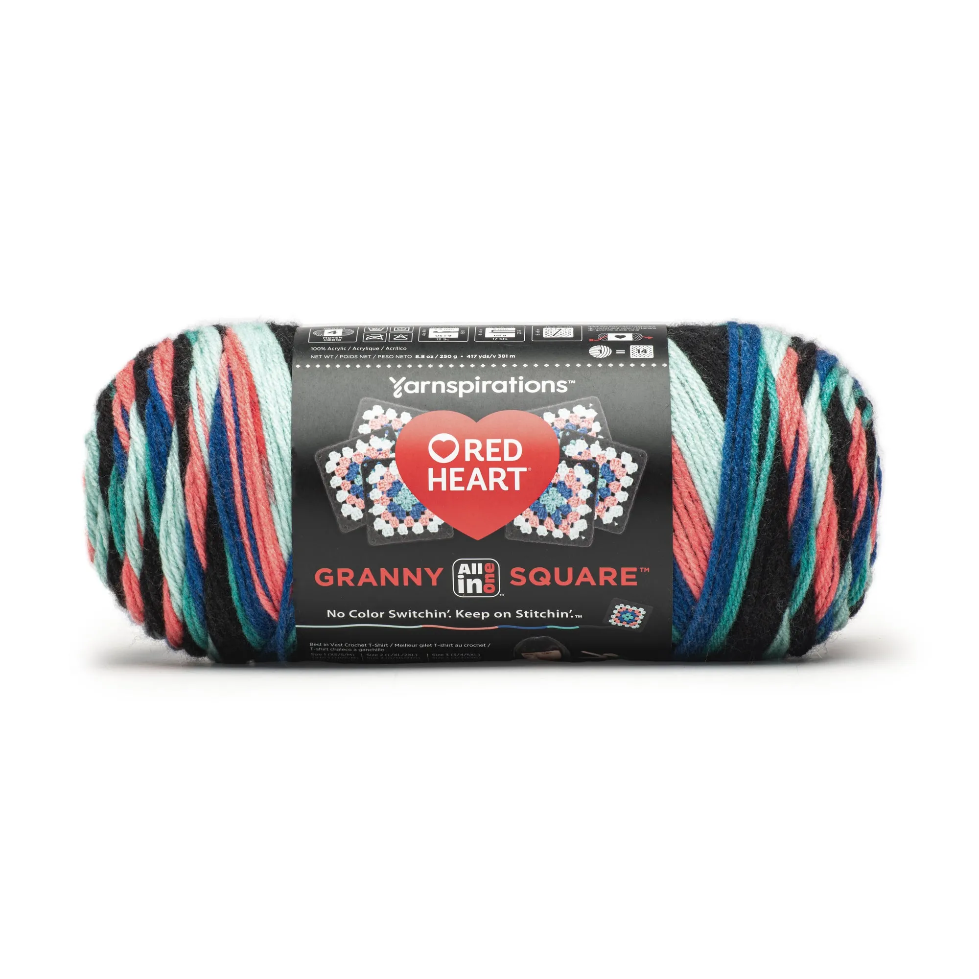 Red Heart All In One Granny Square Yarn (250g/8.8oz)
