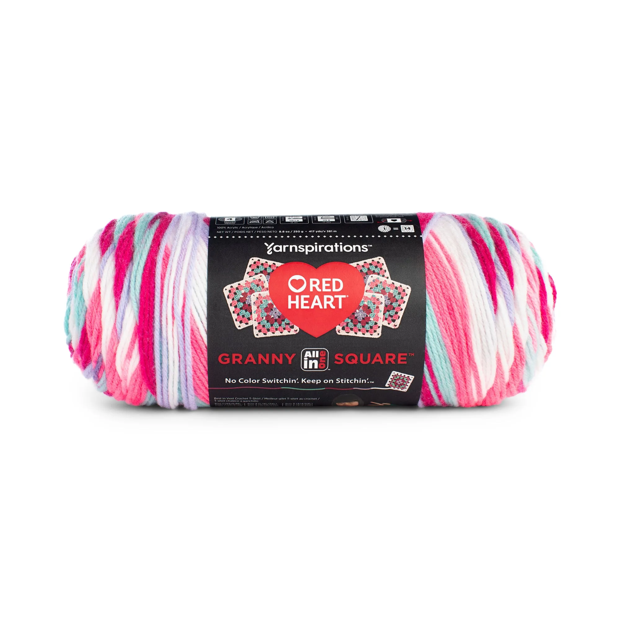 Red Heart All In One Granny Square Yarn (250g/8.8oz)