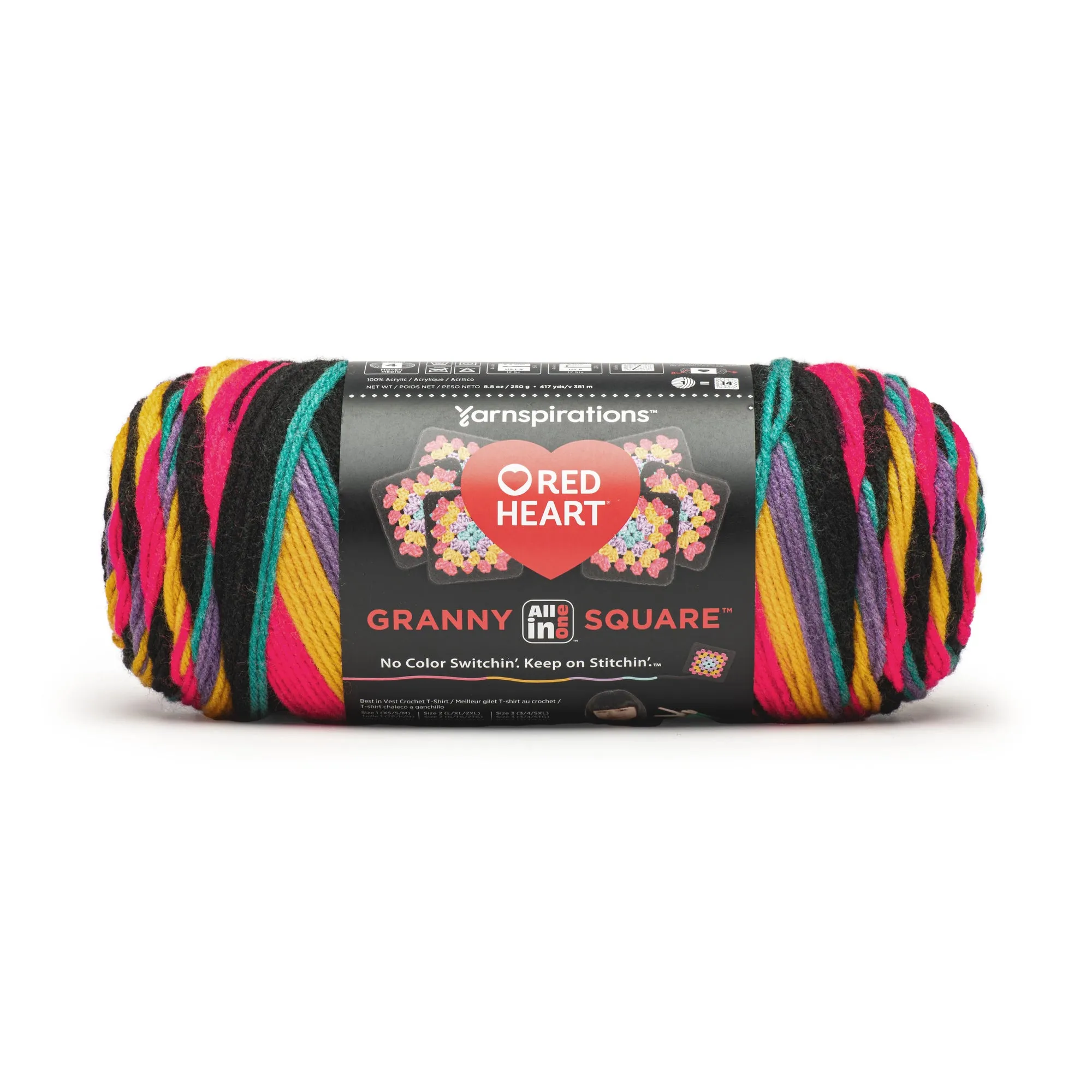 Red Heart All In One Granny Square Yarn (250g/8.8oz)