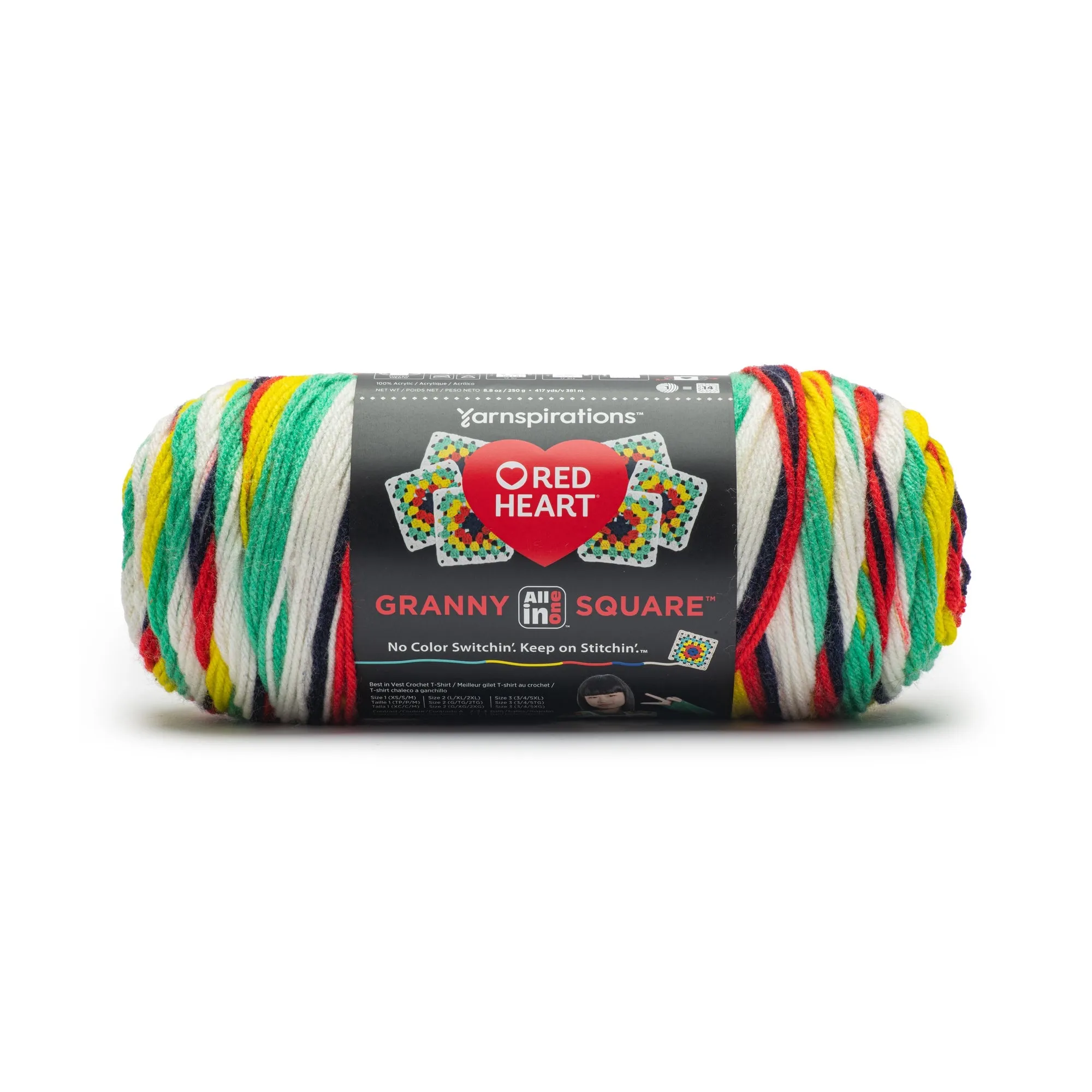 Red Heart All In One Granny Square Yarn (250g/8.8oz)