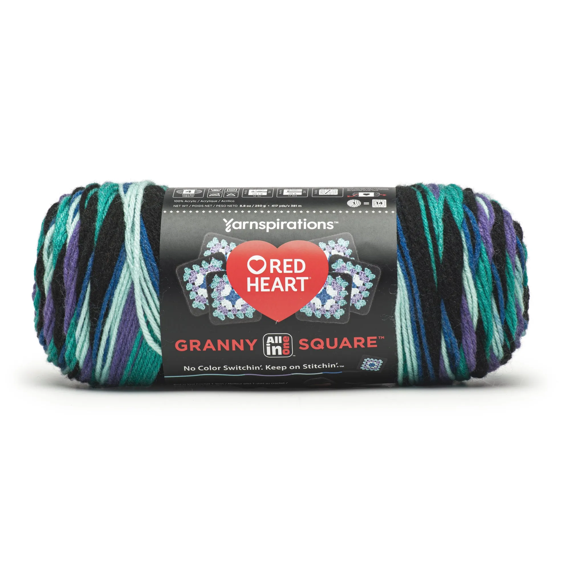 Red Heart All In One Granny Square Yarn (250g/8.8oz)