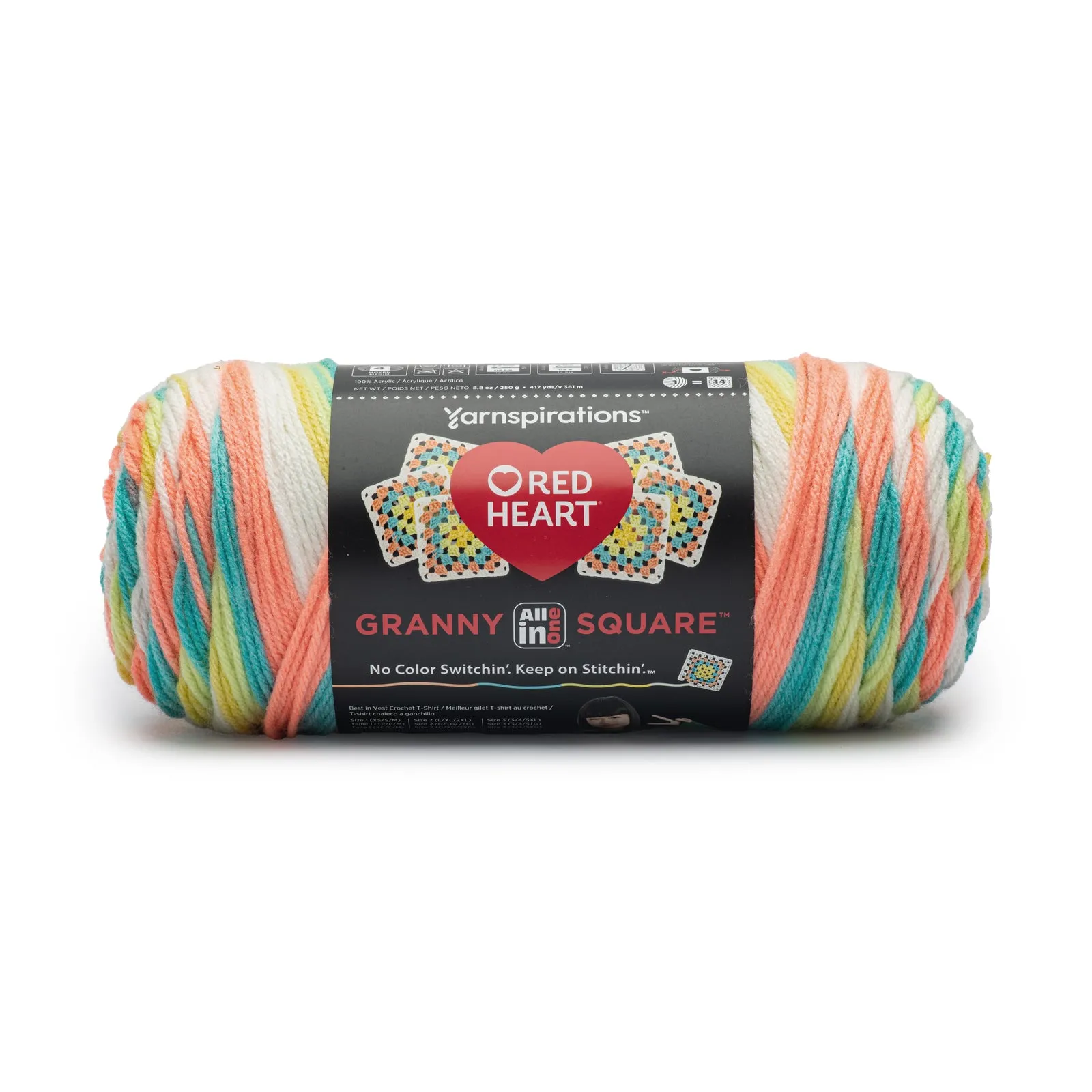 Red Heart All In One Granny Square Yarn (250g/8.8oz)