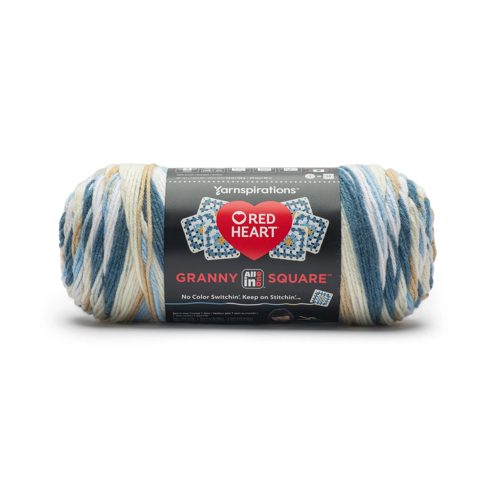 Red Heart All In One Granny Square Yarn (250g/8.8oz)