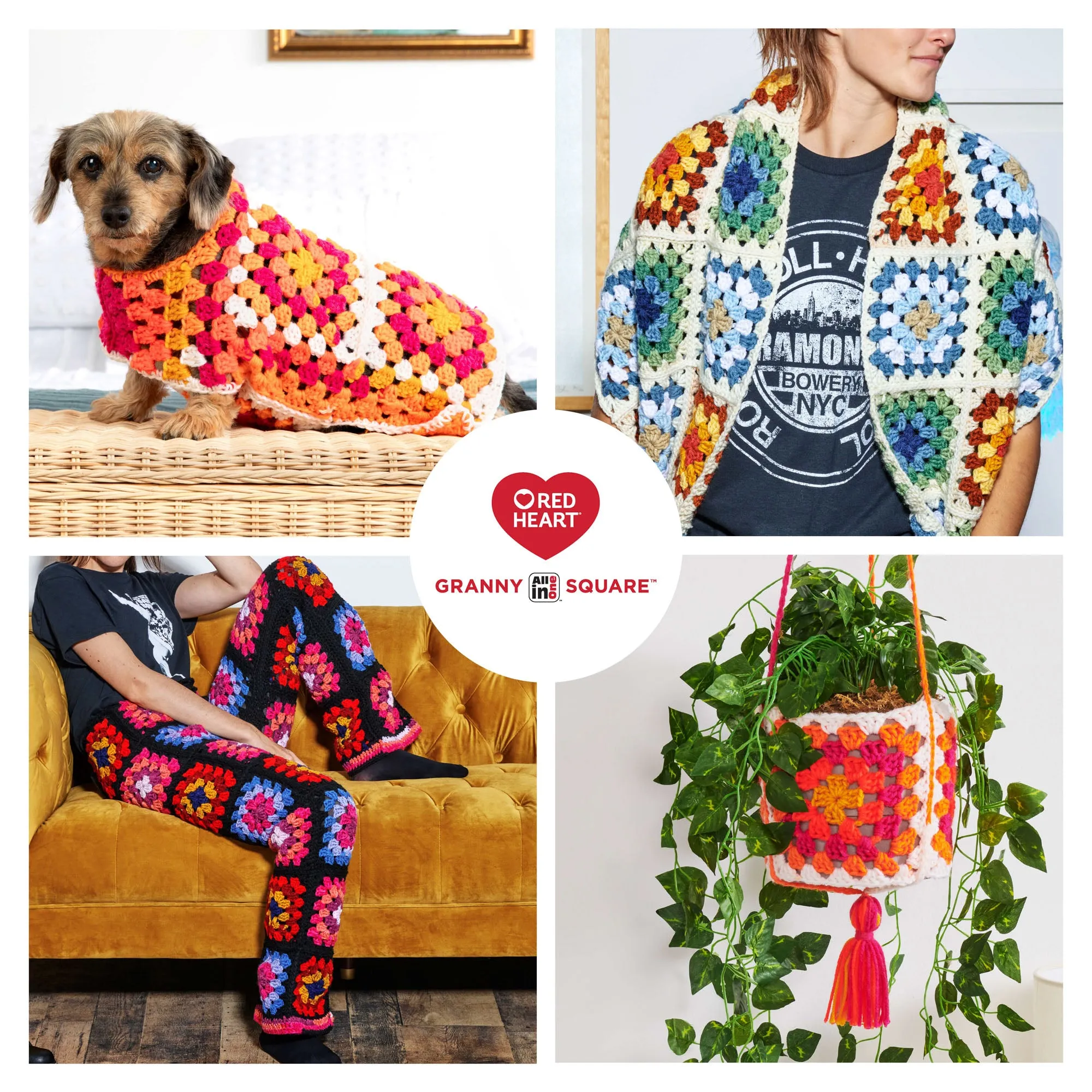 Red Heart All In One Granny Square Yarn (250g/8.8oz)