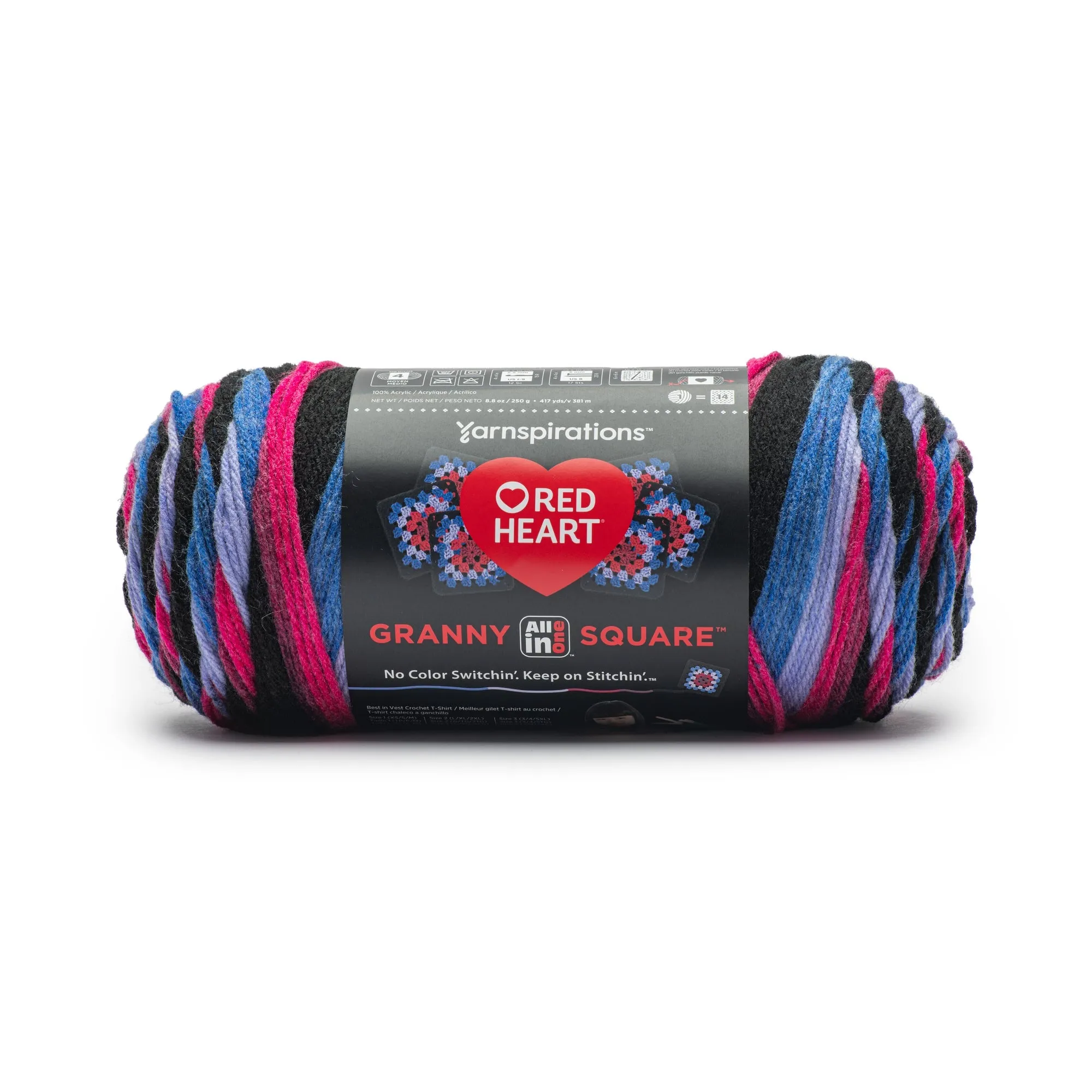 Red Heart All In One Granny Square Yarn (250g/8.8oz)