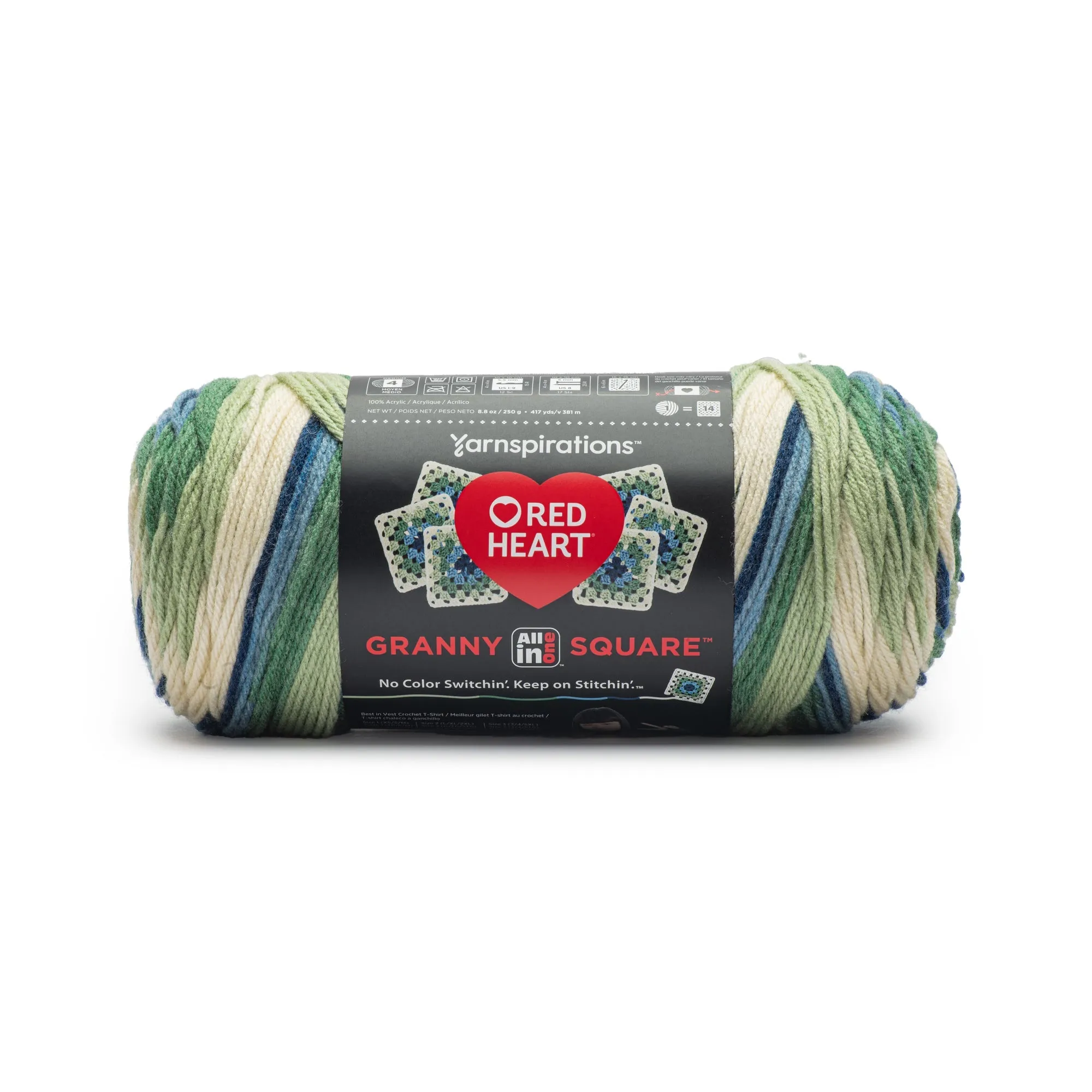 Red Heart All In One Granny Square Yarn (250g/8.8oz)