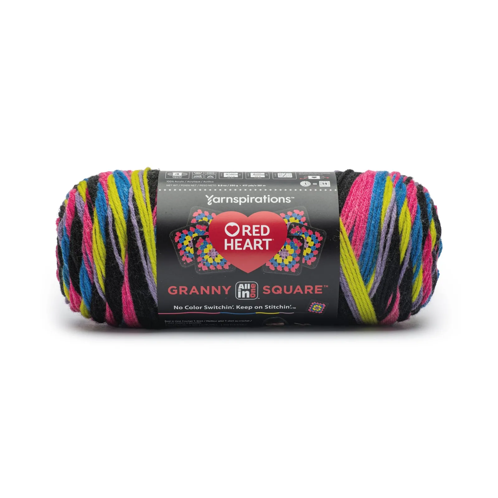 Red Heart All In One Granny Square Yarn (250g/8.8oz)