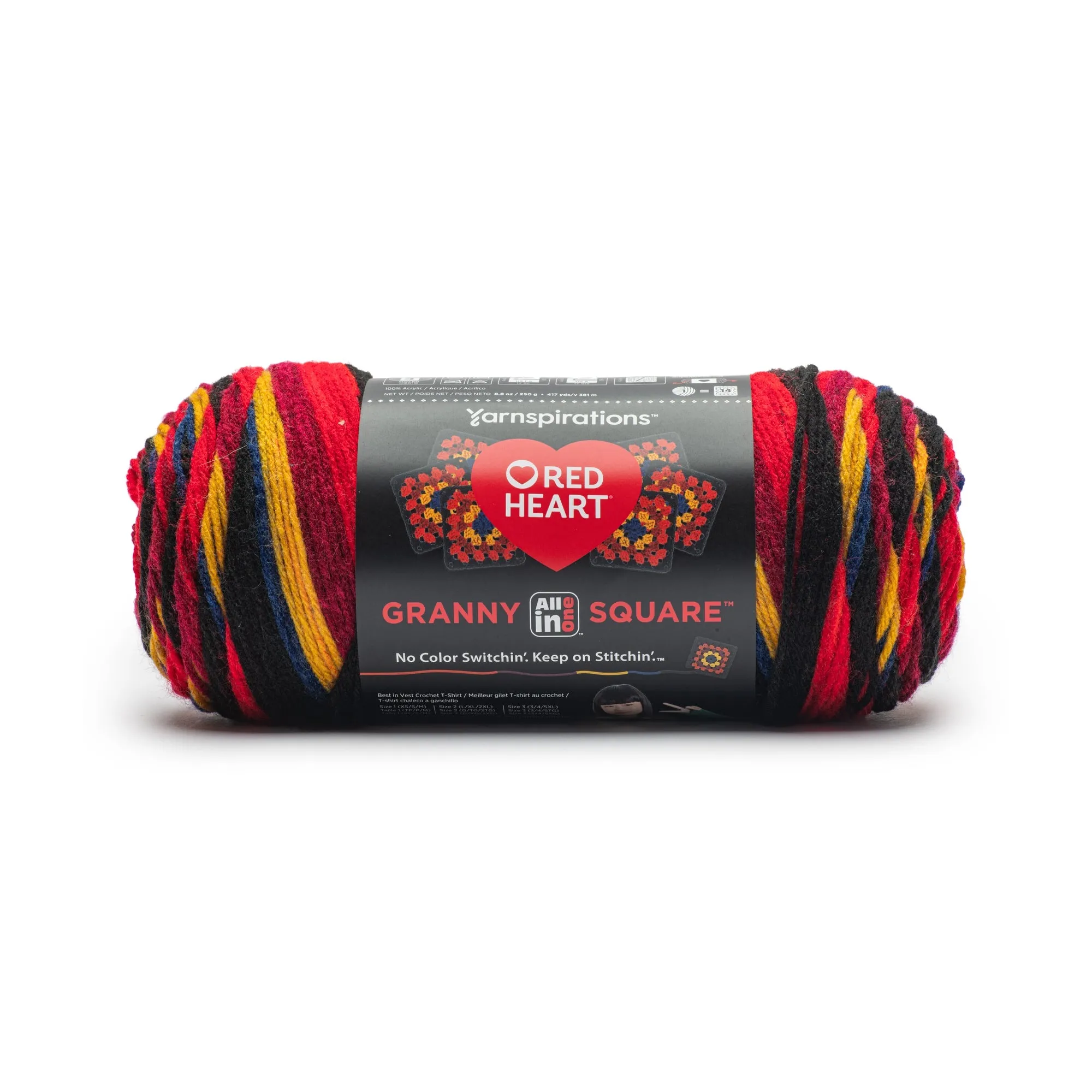 Red Heart All In One Granny Square Yarn (250g/8.8oz)
