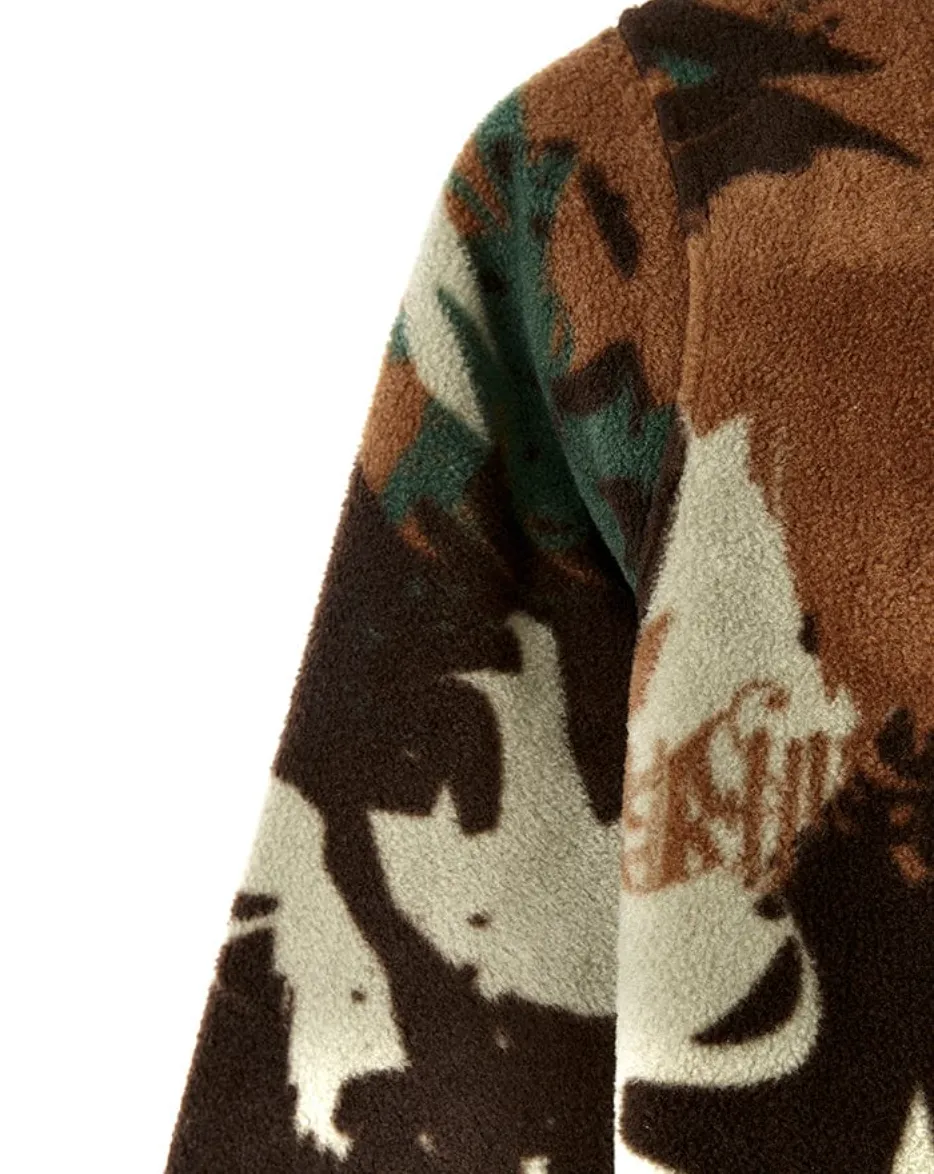 Saltrock  Communicado - Kids Camo Zip Fleece - Dark Green
