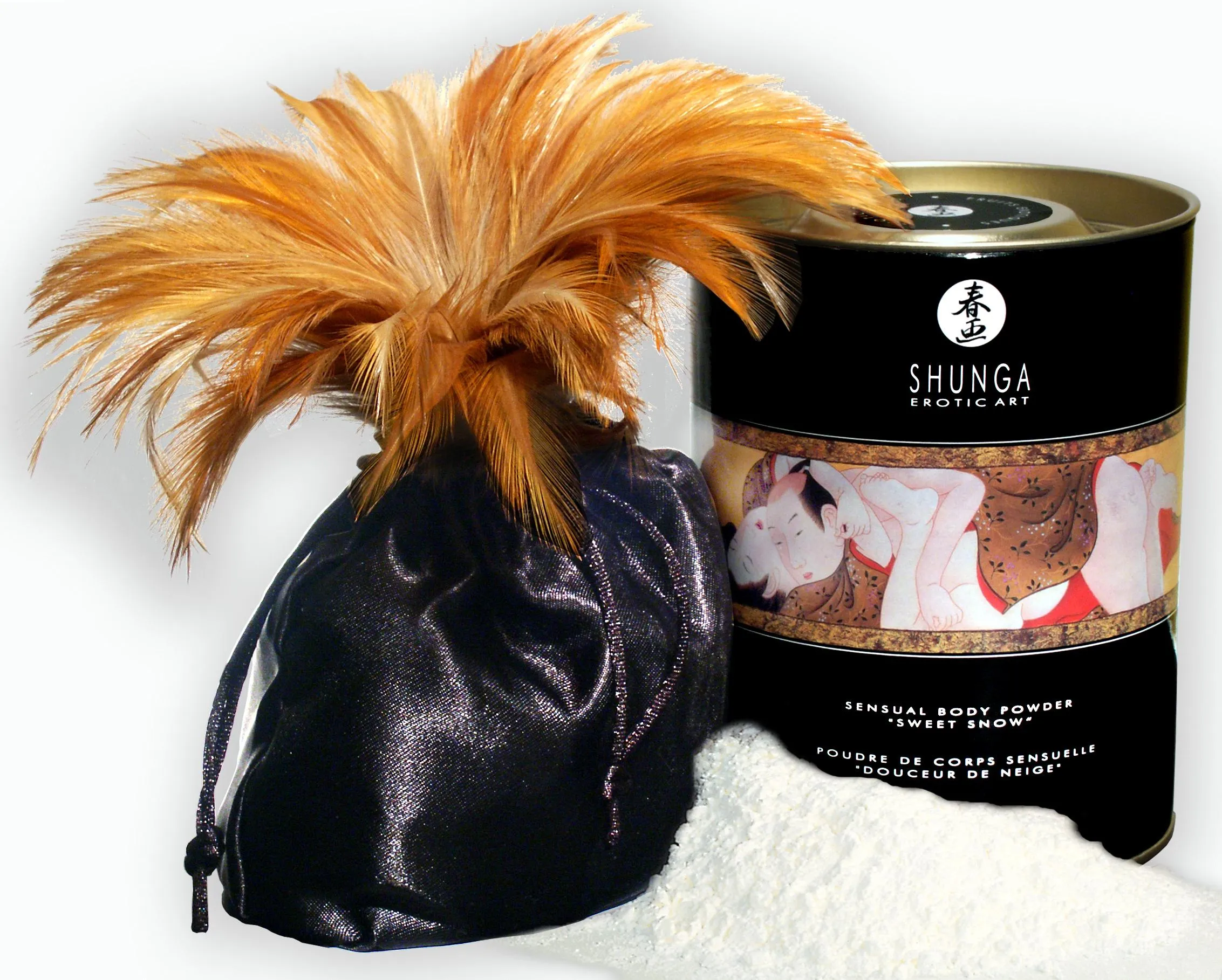 Shunga Sweet Snow Sensual Lickable and Kissable Body Powder 8 Oz