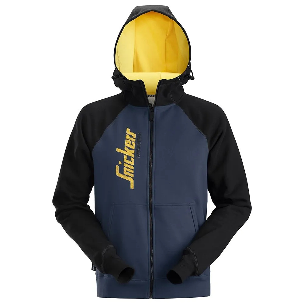 Snickers&#x20;2888&#x20;AllroundWork,&#x20;Logo&#x20;Full&#x20;Zip&#x20;Hoodie&#x20;-&#x20;Navy