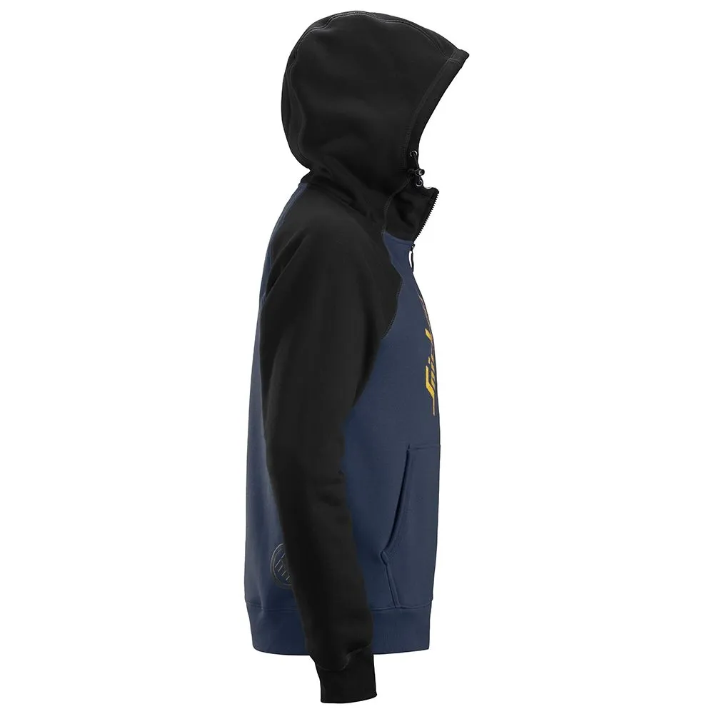 Snickers&#x20;2888&#x20;AllroundWork,&#x20;Logo&#x20;Full&#x20;Zip&#x20;Hoodie&#x20;-&#x20;Navy